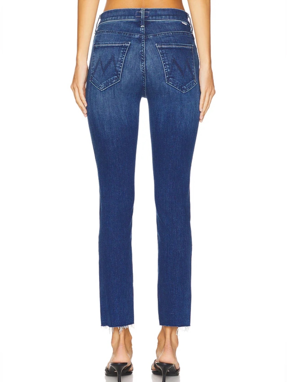 MOTHER The Mid Rise Dazzler Ankle Fray Jeans Size 27 Excellent Condition